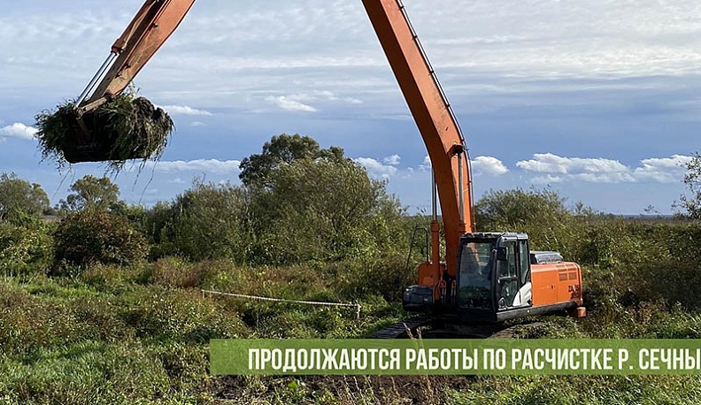 В Дзержинском районе расчищают реку Сечну