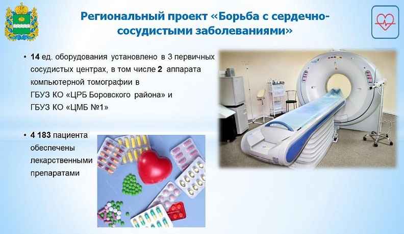 24 единицы медоборудования закуплено Калужской областью для сосудистых и онкологических центров