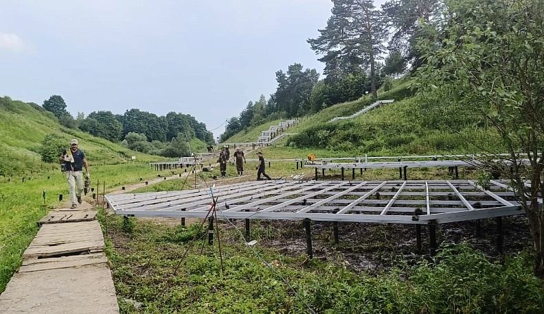 В Боровске начались работы по благоустройству Текиженского оврага