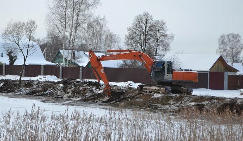 Во Дворцах депутат помог очистить местный пруд