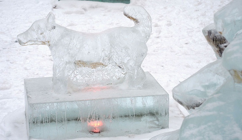 В Калуге открыли выставку ледяных фигур