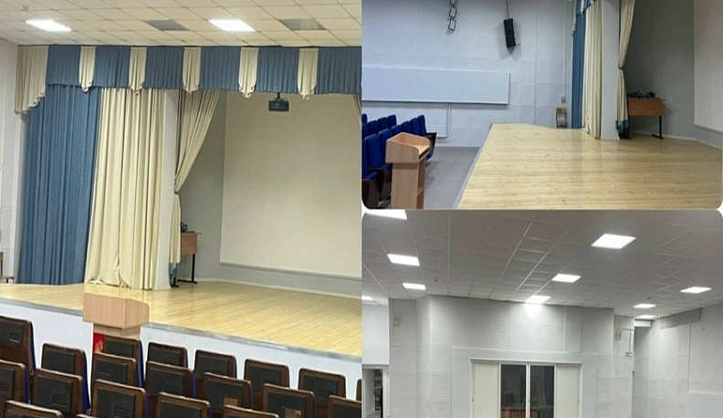 В бабынинской школе №2 имени И.С. Унковского благодаря школьным инициативам обновили актовый зал