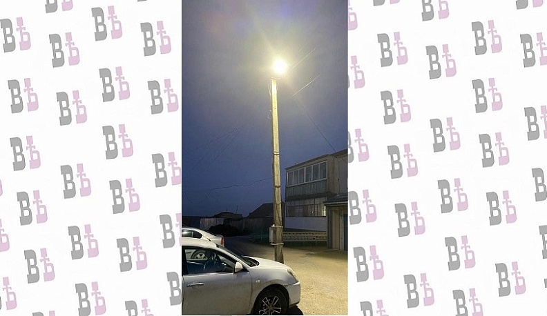 В Ульяновском районе заменили фонарь после обращений жителей