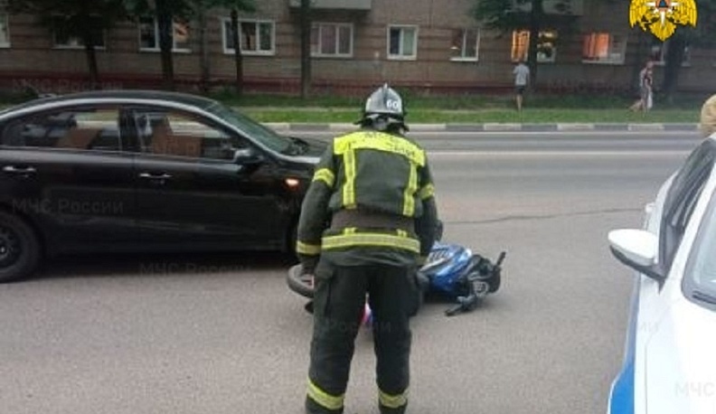В Обнинске мотоциклист попал под колёса автомобиля