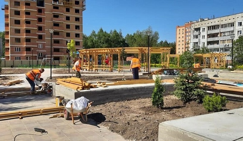 В Северном в Калуге благоустраивают новое общественное пространство