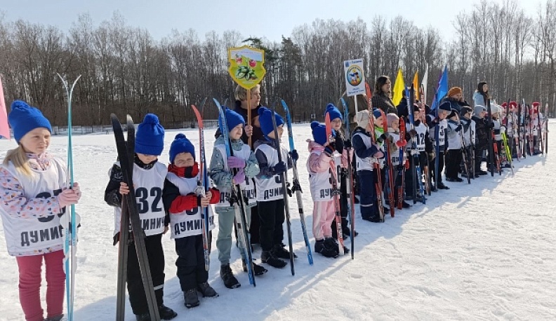 В Думиничах провели соревнования по лыжным гонкам в зачёт областной Спартакиады дошкольных образовательных учреждений