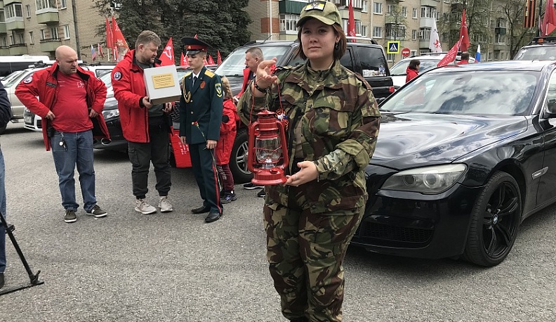 28 апреля в Обнинске встречали участников автопробега, организованного общественным движением «Огонь Памяти»