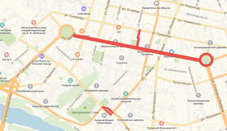 9 мая  движение транспорта в Калуге будет ограничено 