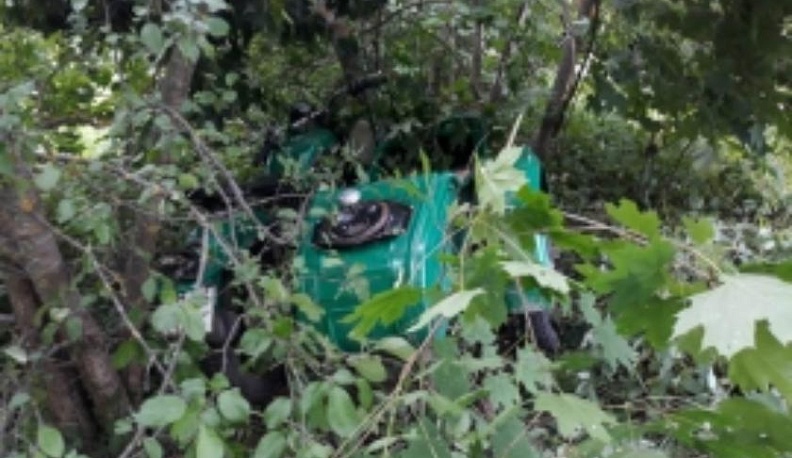 В Дзержинском районе мотоциклист улетел в кювет